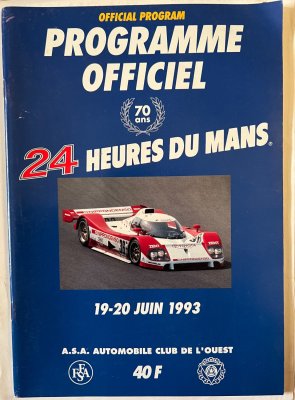 Original 1993 Le Mans Programme