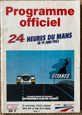 Original 1983 Le Mans Programme