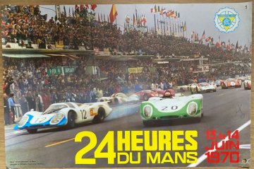 Original 1970 Le Mans official event poster