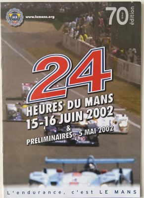 Original 2002 Le Mans practice leaflet