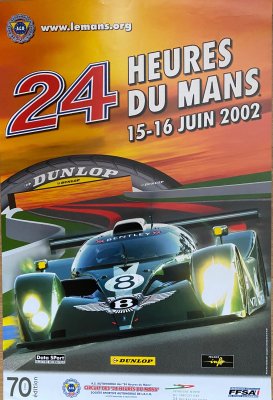 Original 2002 Le Mans official event poster 