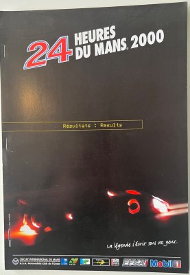 Official 2000 Le Mans results Programme