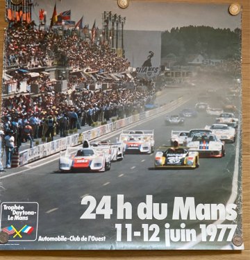 Original 1977 Le Mans event poster
