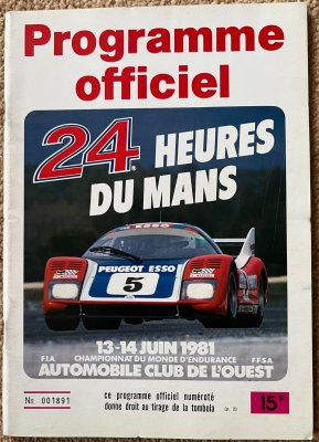 Original 1981 Le Mans Programme