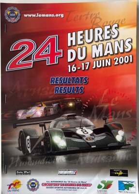 Official 2001 Le Mans results programme 
