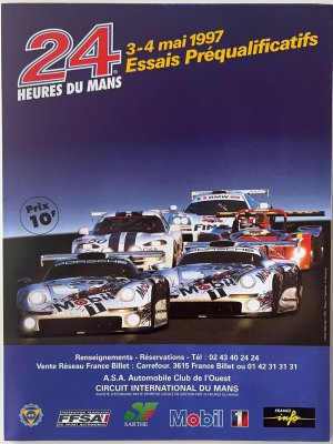 Original 1997 Le Mans practice leaflet