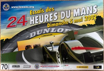 Original 2002 Le Mans official Practice poster