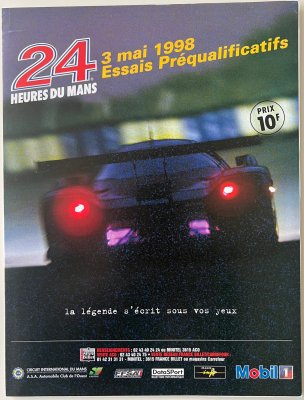 Original 1998 Le Mans practice leaflet